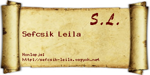 Sefcsik Leila névjegykártya