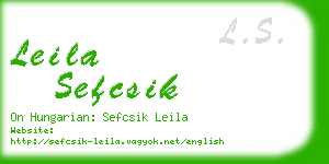 leila sefcsik business card